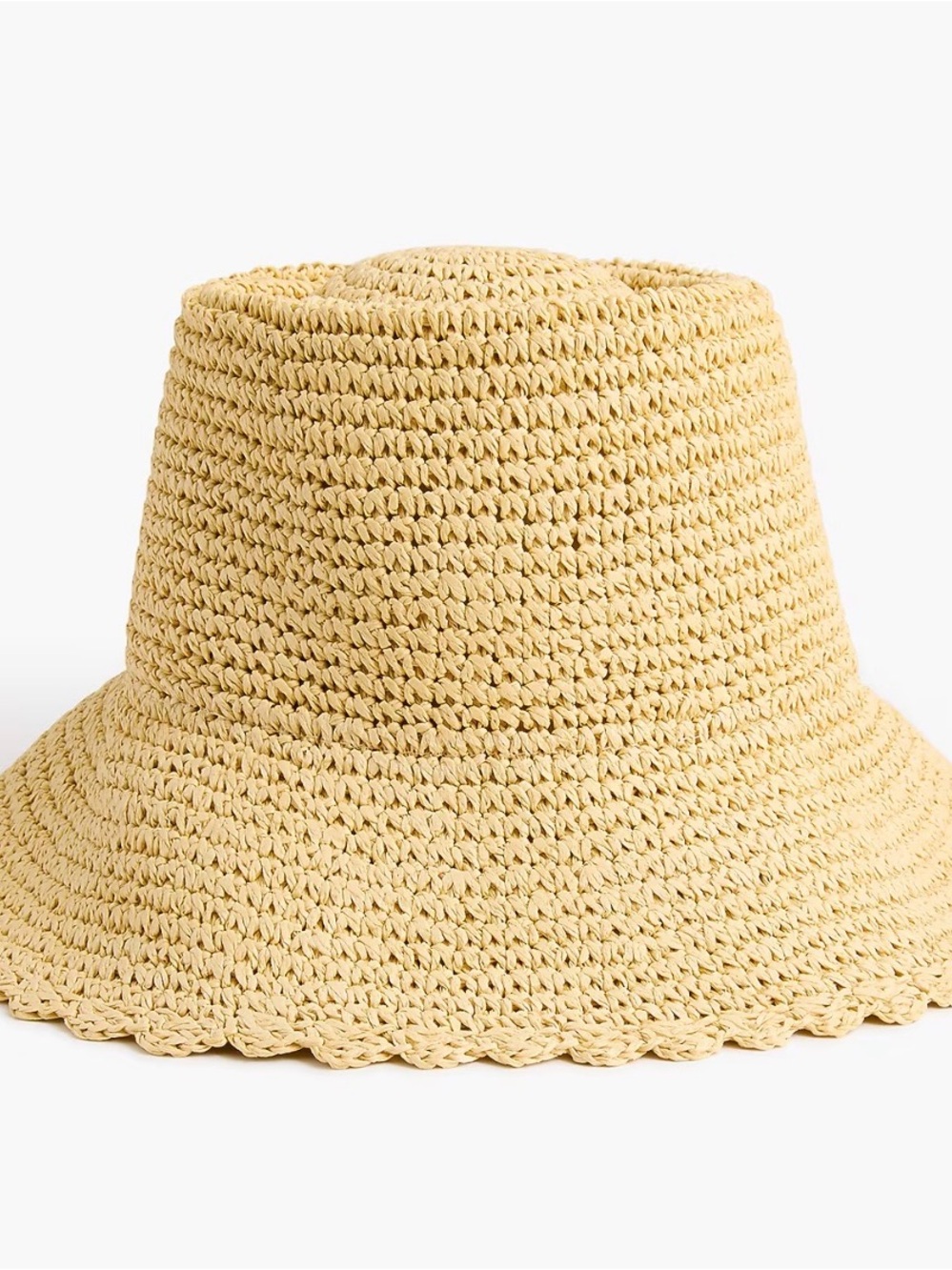 J Crew Factory Woven Scallop Trim Bucket Hat